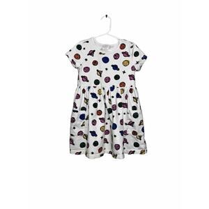 Hanna Andersson Sz 5/110 Solar System Planets Saturn Pluto Space Star Girl Dress